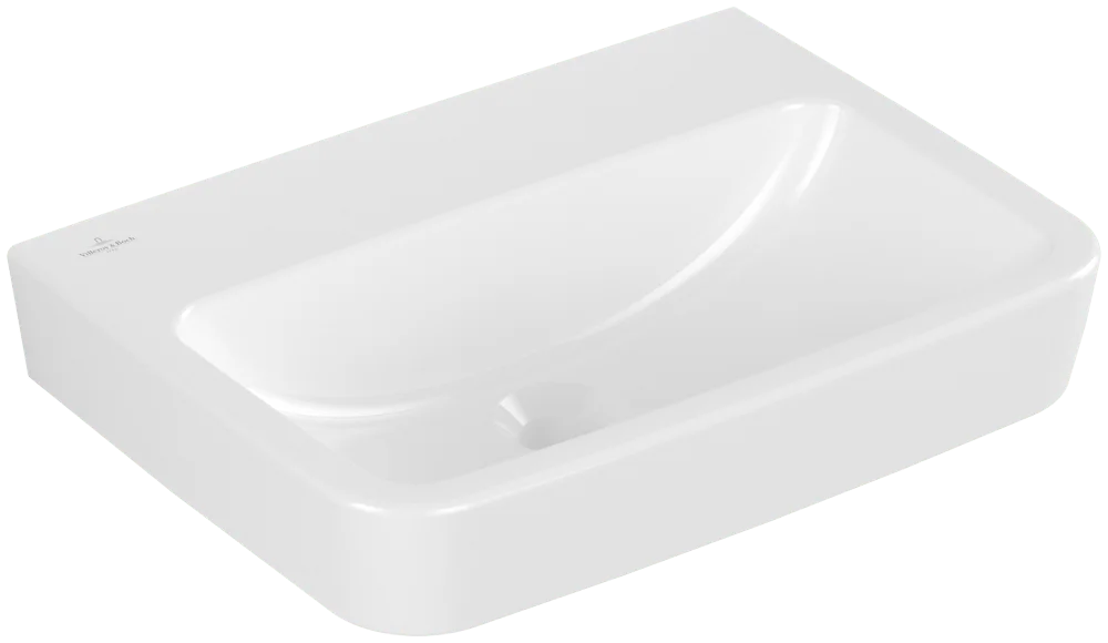 Villeroy & Boch Handwaschbecken O.novo, eckig, weiß Alpin, 500 x 370 mm, Höhe 160 mm, ohne Überlauf Villeroy & Boch Handwaschbecken O.novo, eckig, weiß Alpin, 500 x 370 mm, Höhe 160 mm, ohne Überlauf