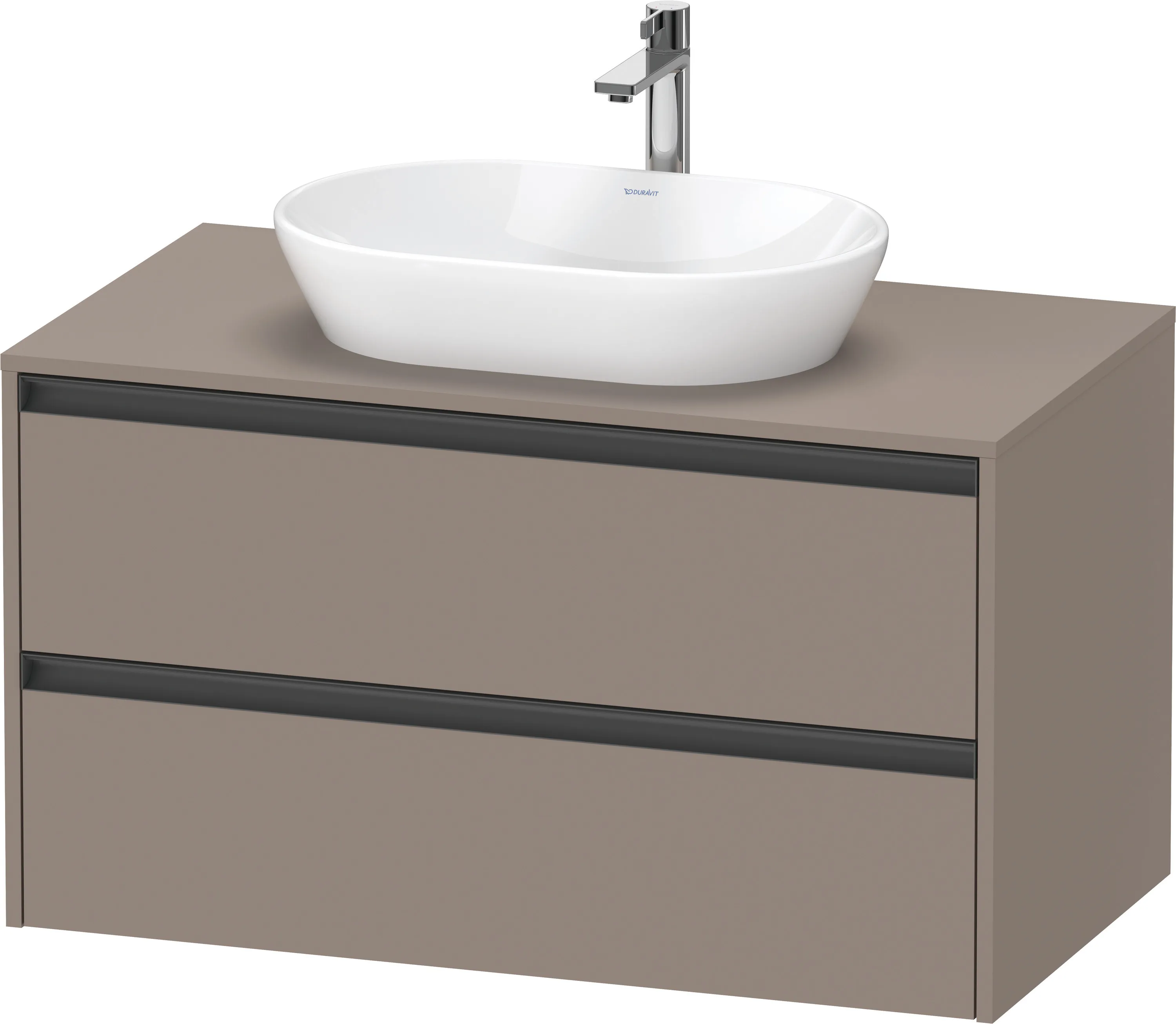 Duravit Waschtischunterschrank wandhängend „Ketho.2“ 100 × 56,8 × 55 cm Basalt Matt