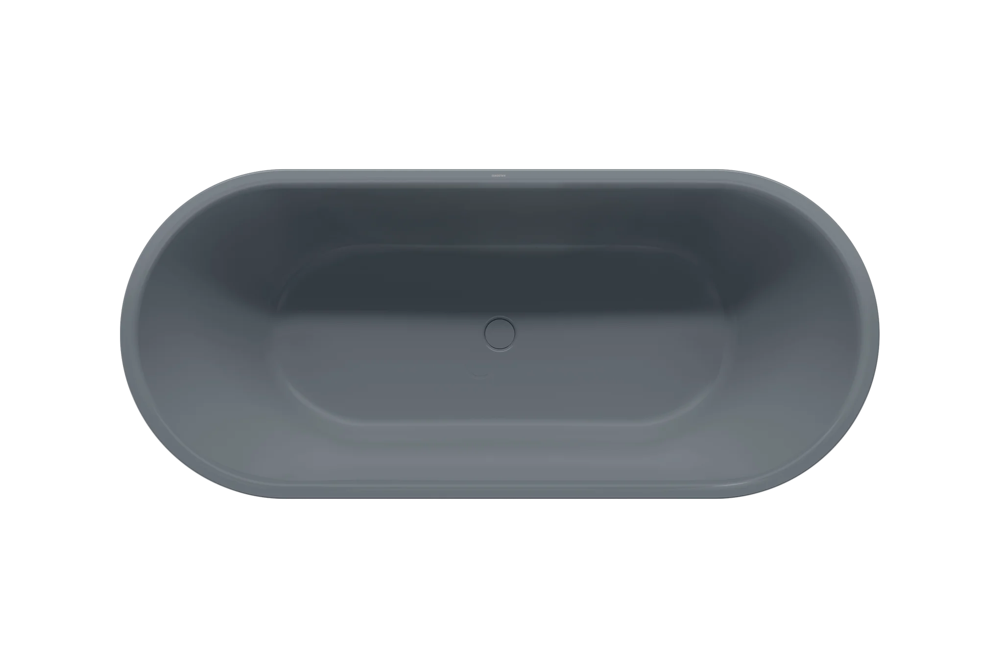 Kaldewei MEISTERSTÜCK CLASSIC DUO OVAL Badewanne, oval, 1550 x 660 mm, cool grey 70, freistehend mit mittigem Ab- und Überlaufdeckel