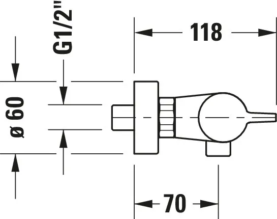 B.1 Brausethermostat Aufputz Ausladung 118 Breite 260 mm