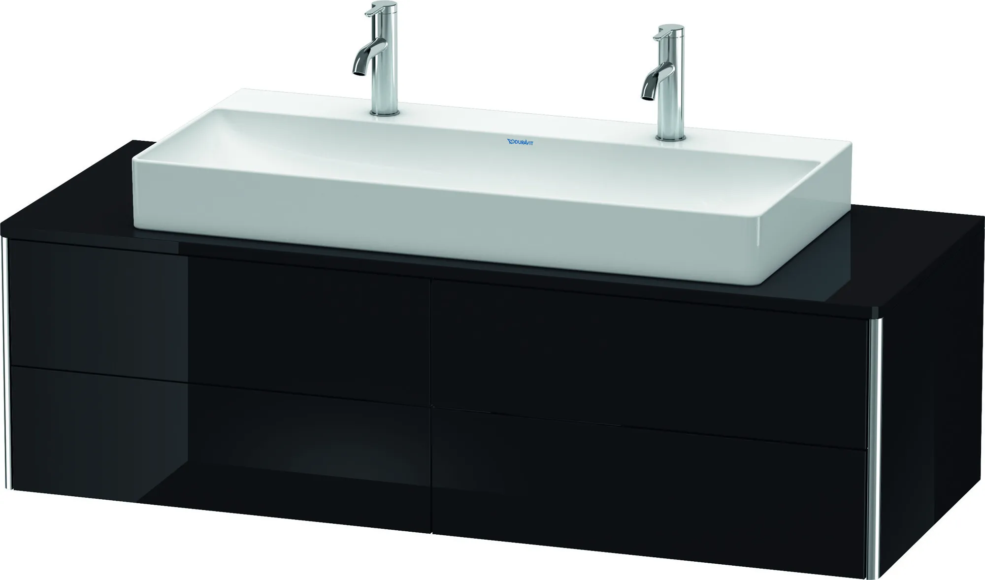 Duravit Waschtischunterschrank wandhängend „XSquare“ 140 × 40 × 54,8 cm Schwarz Hochglanz Duravit Waschtischunterschrank wandhängend „XSquare“ 140 × 40 × 54,8 cm Schwarz Hochglanz