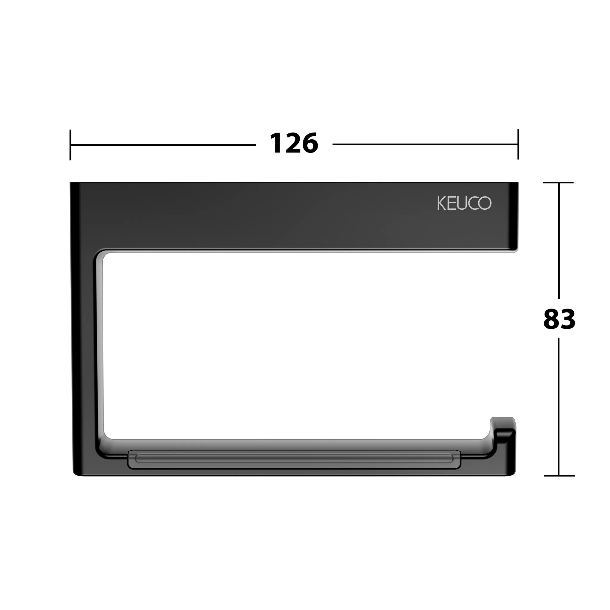 KEUCO AVENO Toilettenpapierhalter offene Form schwarz matt