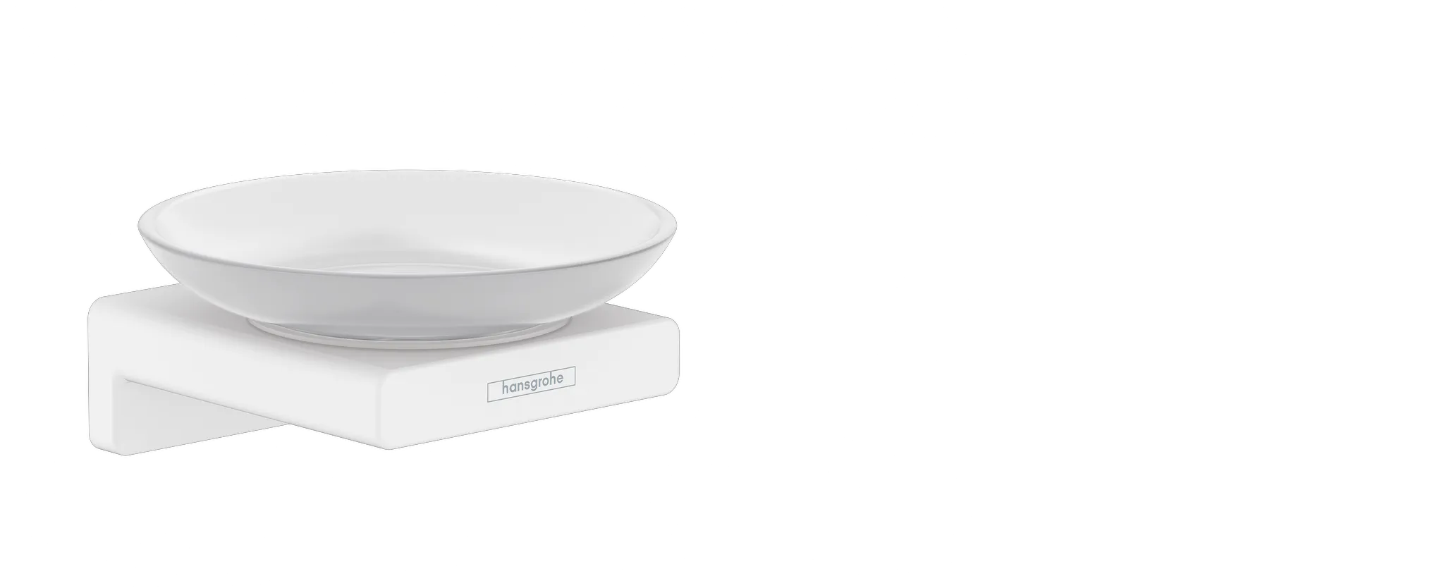 Hansgrohe AddStoris Q Seifenschale, Mattweiß Hansgrohe AddStoris Q Seifenschale, Mattweiß