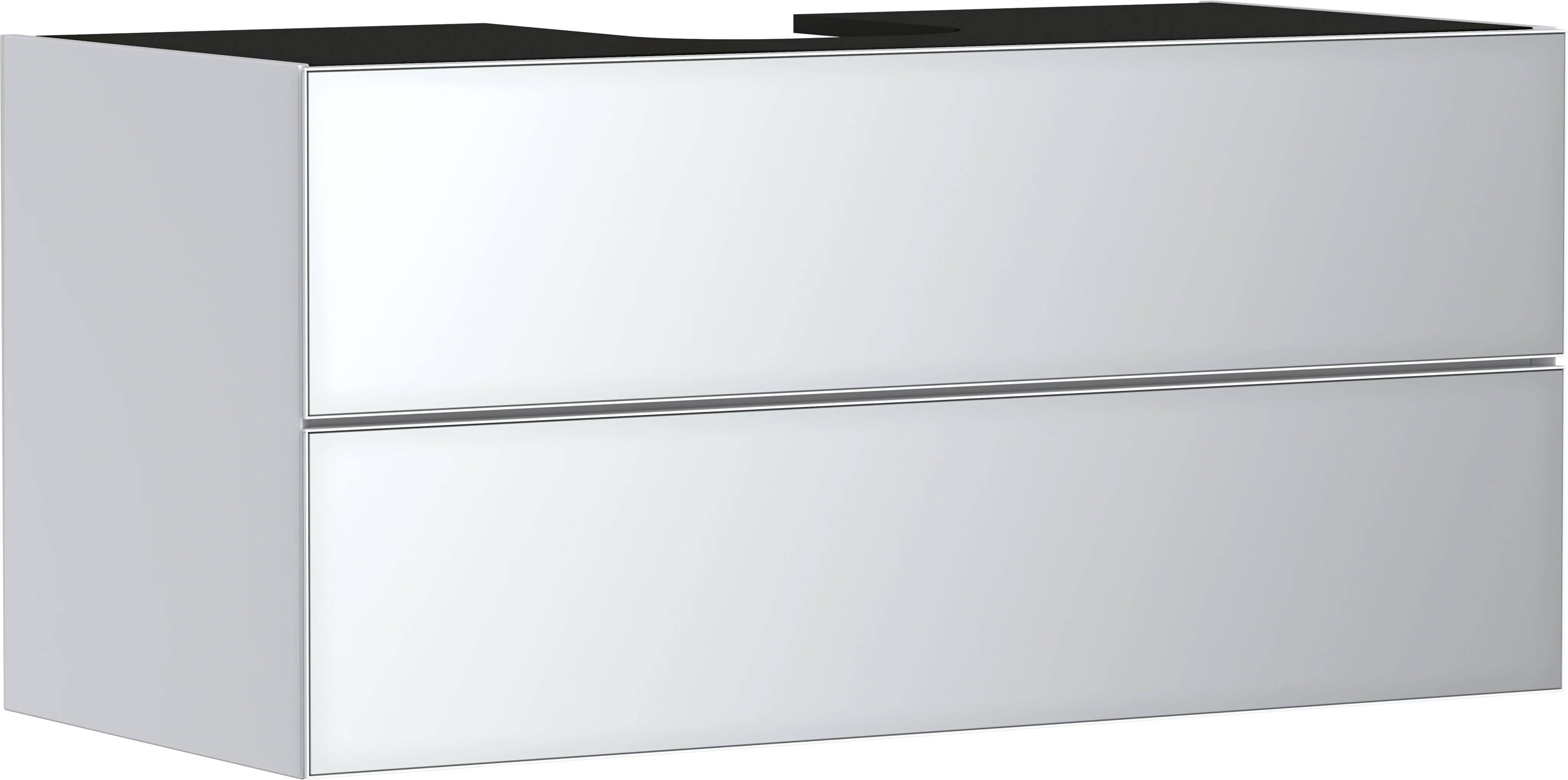 Hansgrohe Xevolos E Waschtischunterschrank Mattweiß 1180x550 mm mit 2 Schubkästen, griff- und siphonausschnittlos, SoftClose, PushOpen, vormontiert Hansgrohe Xevolos E Waschtischunterschrank Mattweiß 1180x550 mm mit 2 Schubkästen, griff- und siphonausschnittlos, SoftClose, PushOpen, vormontiert