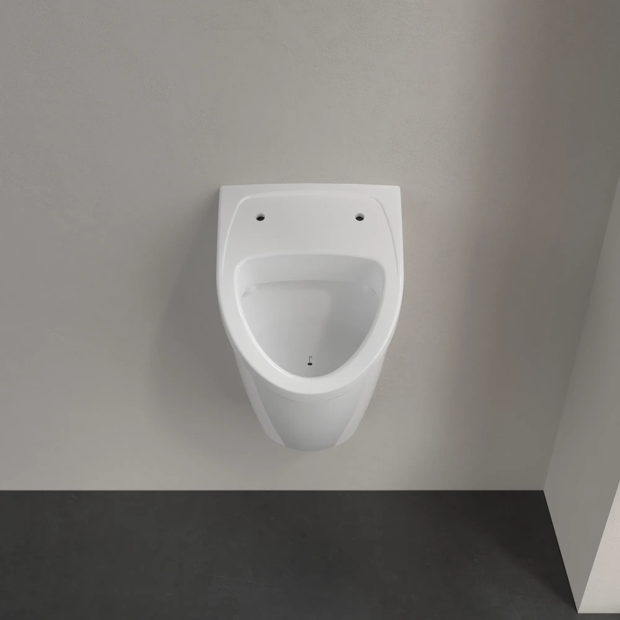Urinal „O.novo“ Compact, mit Zielobjekt, Zulauf verdeckt 29 × 49,5 × 24,5 cm in Weiß Alpin Urinal „O.novo“ Compact, mit Zielobjekt, Zulauf verdeckt 29 × 49,5 × 24,5 cm in Weiß Alpin