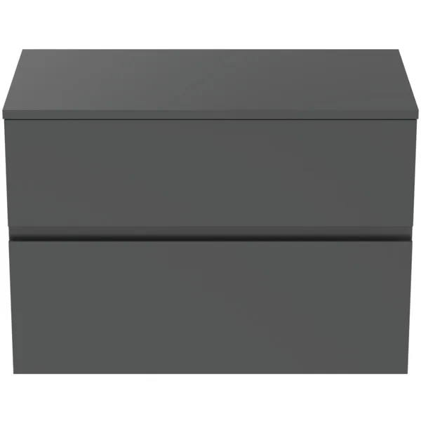 Ideal Standard Waschtischunterschrank Finesse Anthrazit matt 802x440x558 mm 2 Schubladen Softclose