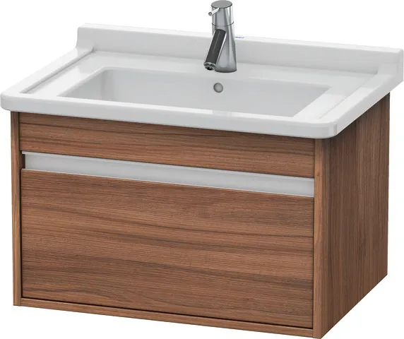 Duravit Waschtischunterschrank wandhängend „Ketho“ 65 × 41 × 45,5 cm Nussbaum Natur