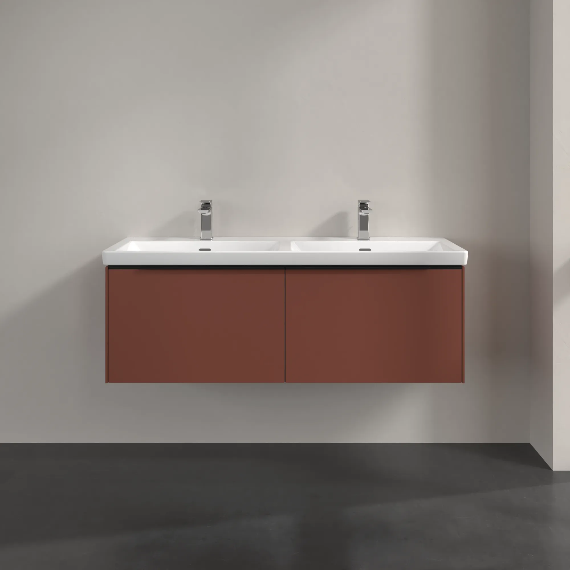 Villeroy & Boch Subway 3.0 Waschbeckenunterschrank C56701, 1272x429x478 mm, Wine Red