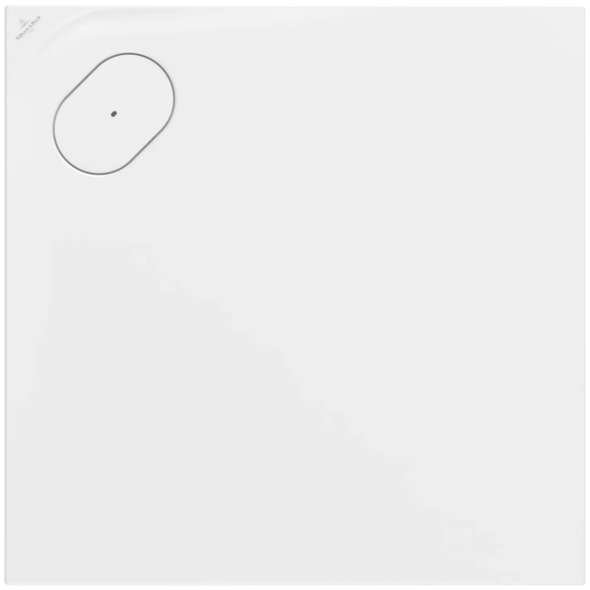 Villeroy & Boch quadratische Duschwanne Ecora UDA8080ERA1CV, 800x800x35 mm, Stone White, matt, Antirutschklasse B
