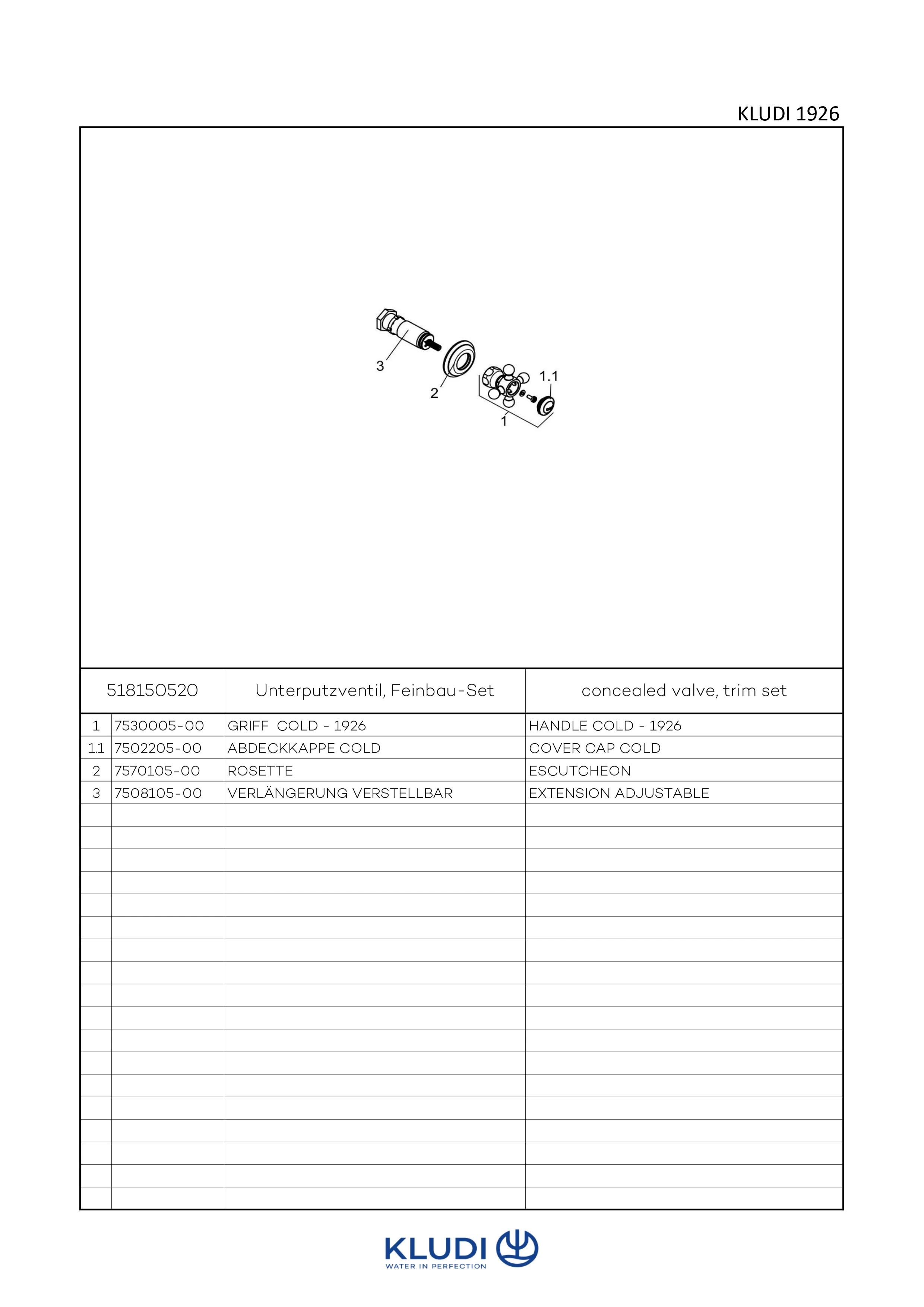 1926 UPVentil FeinbauSet Cold chrom 1926 UPVentil FeinbauSet Cold chrom