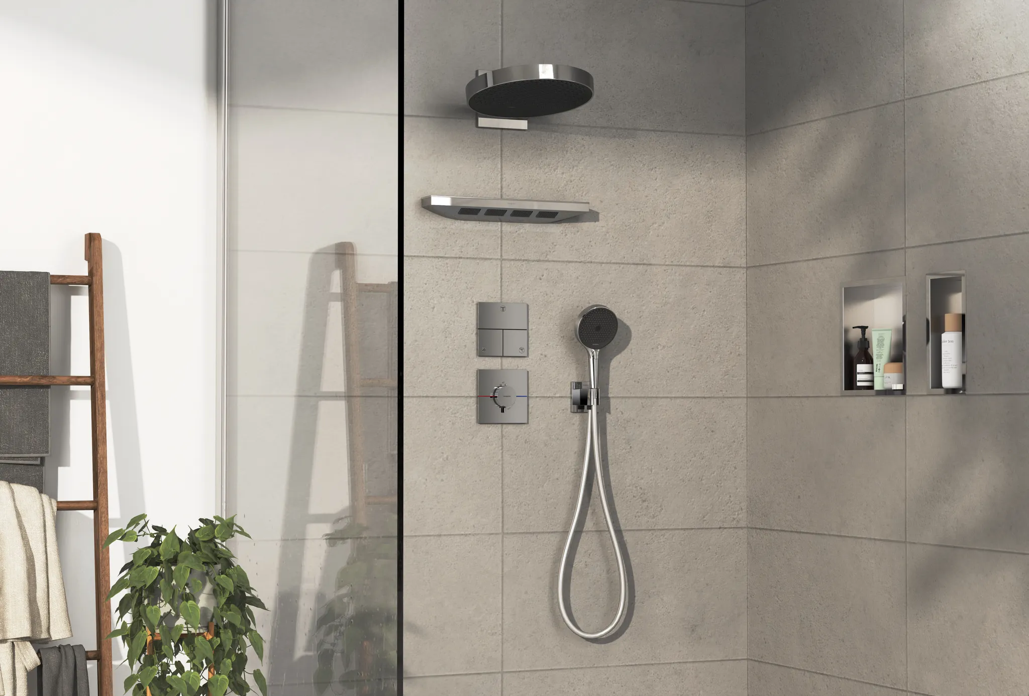 ShowerSelect Comfort E Ventil Unterputz für 3 Verbraucher Chrom