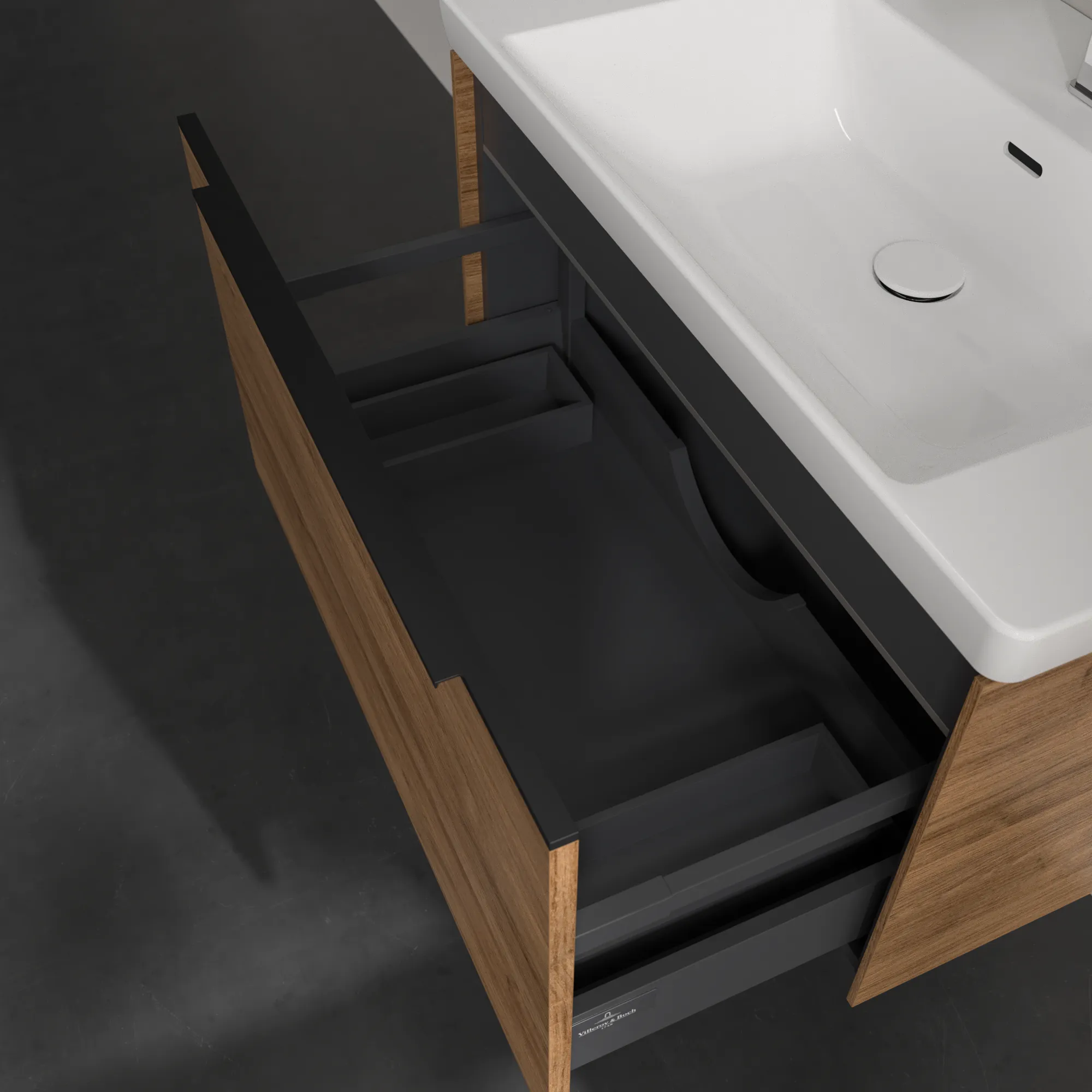Villeroy & Boch Waschtischunterschrank „Subway 3.0“ für Schrankwaschtisch 772 × 429 × 478 mm Kansas Oak, für Becken mittig