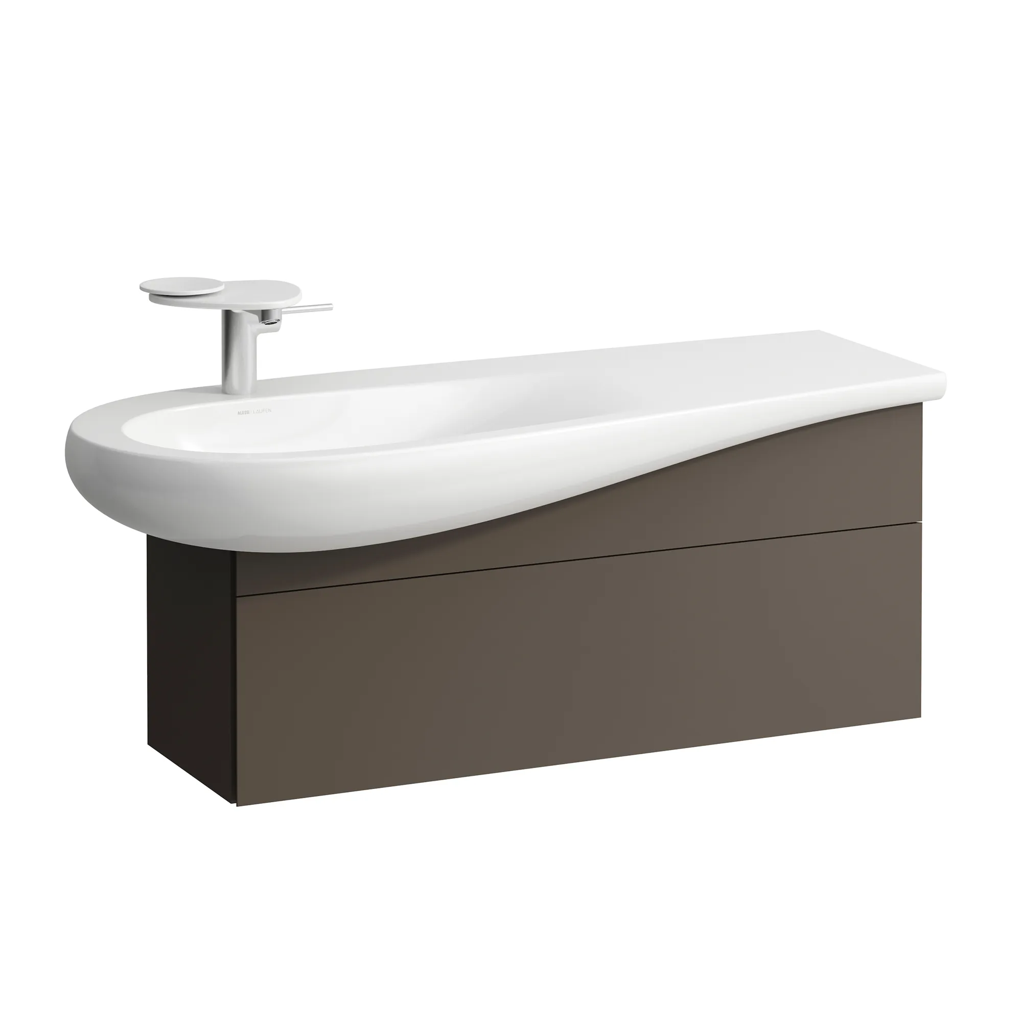 Laufen Hochschrank „Ilbagnoalessi“ 994 × 442 × 321 mm Dunkelbraun, links