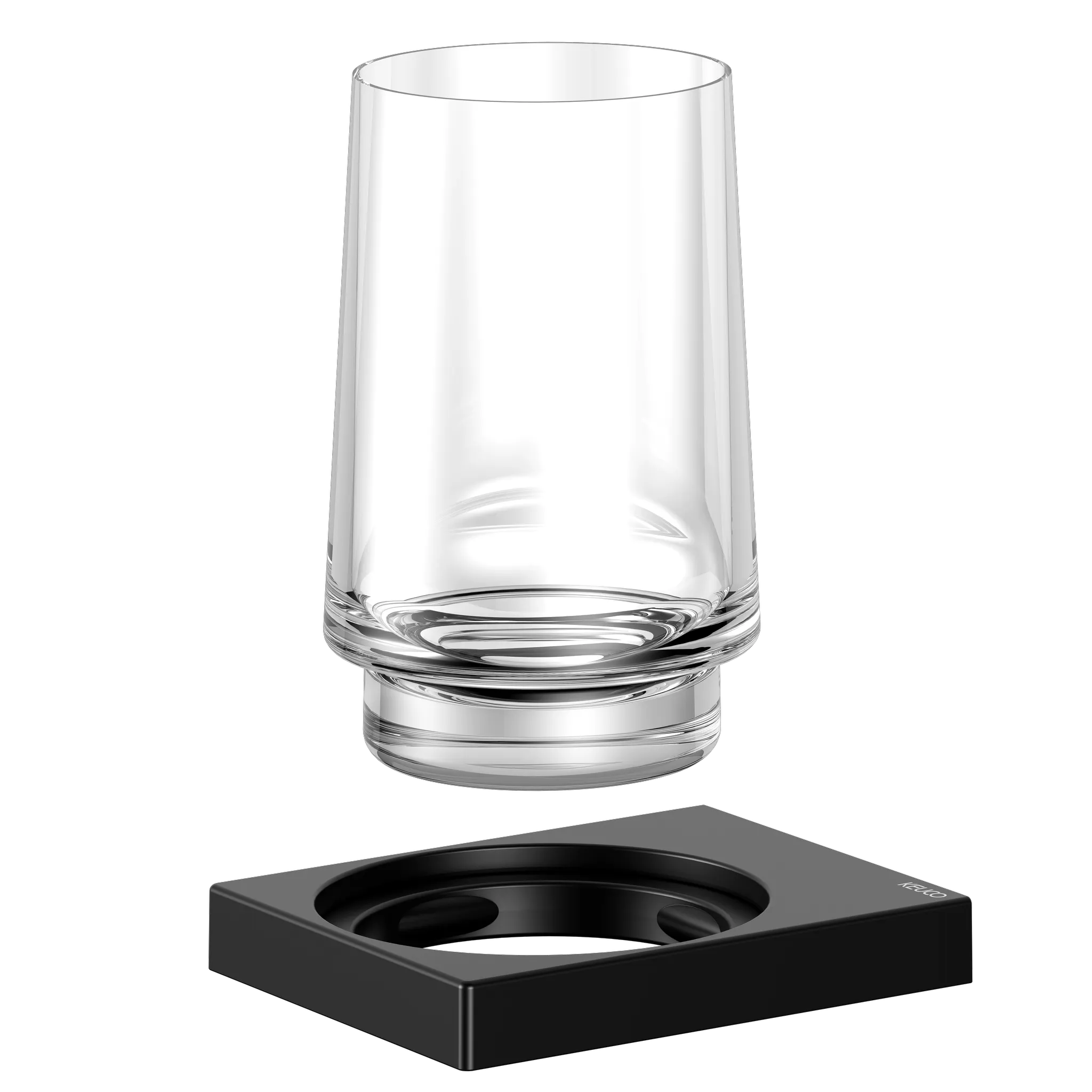 Edition 11 11150379000 Glashalter mit Echtkristall-Glas schwarz matt