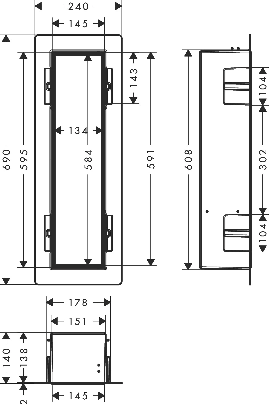 Hansgrohe Modul „XtraStoris Rock“