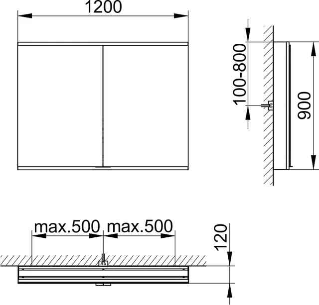 KEUCO Wandvorbau Spiegelschrank 2-türig „Royal Modular 2.0“ in Silber (eloxiert), Aufputz, ohne Beleuchtung 1200 × 900 × 120 mm KEUCO Wandvorbau Spiegelschrank 2-türig „Royal Modular 2.0“ in Silber (eloxiert), Aufputz, ohne Beleuchtung 1200 × 900 × 120 mm
