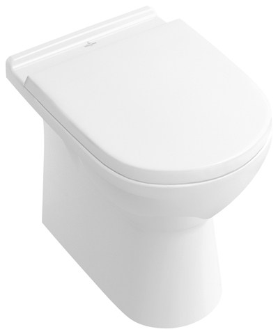 Tiefspül-WC O.novo 565710, 360 x 560 x 400 mm, Oval, bodenstehend, Abgang waagerecht, Weiß Alpin