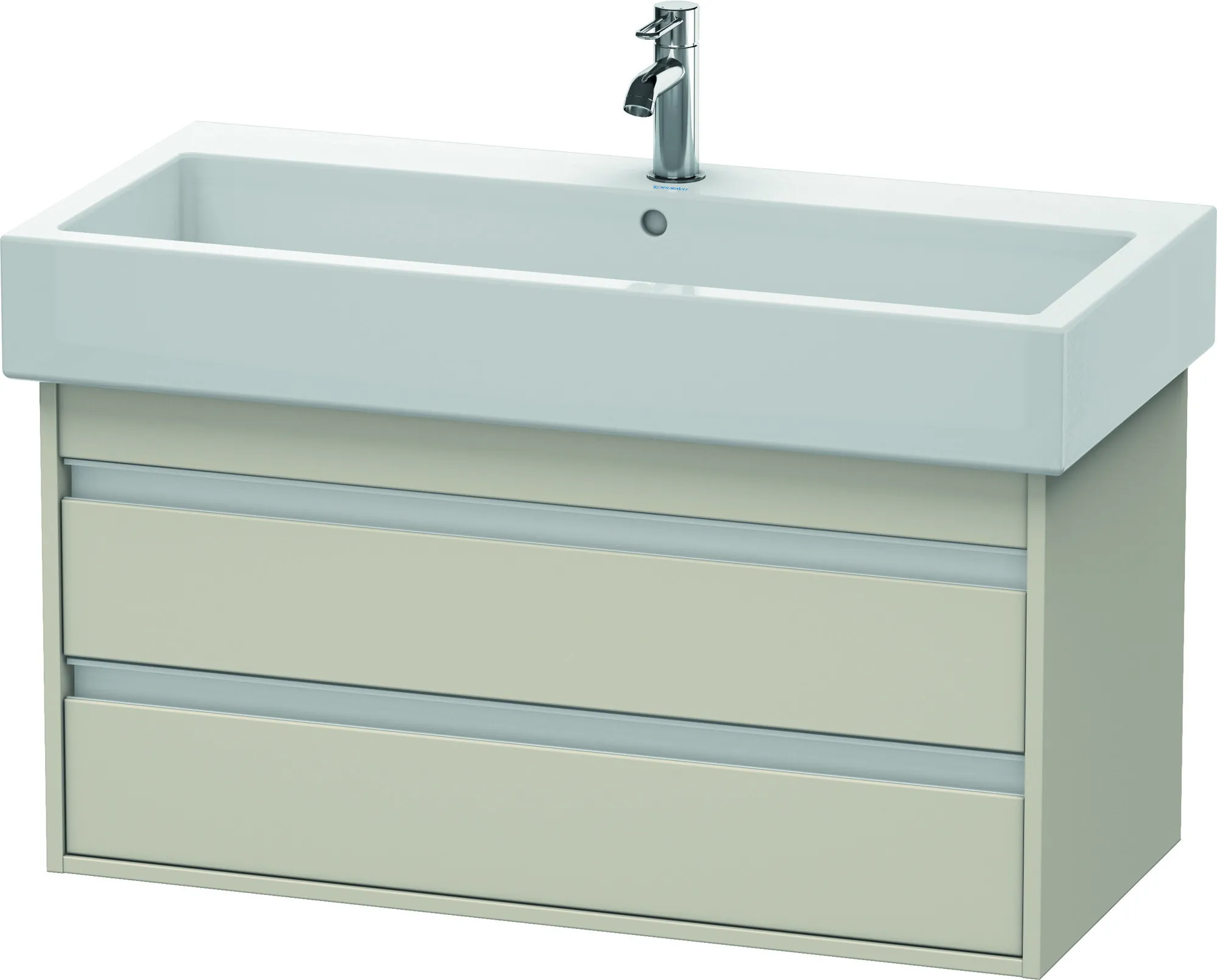 Duravit Waschtischunterschrank wandhängend „Ketho“ 95 × 48 × 44 cm Taupe Matt