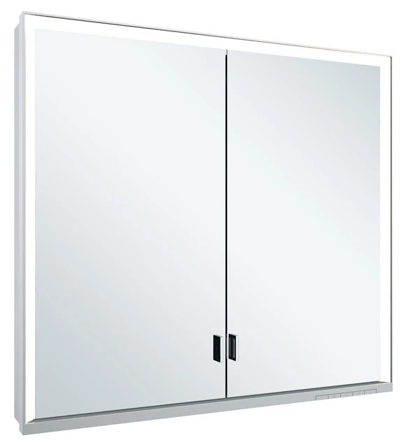 KEUCO ROYAL LUMOS Spiegelschrank Wandvorbau 2-türig lange Tür silber-eloxiert KEUCO ROYAL LUMOS Spiegelschrank Wandvorbau 2-türig lange Tür silber-eloxiert