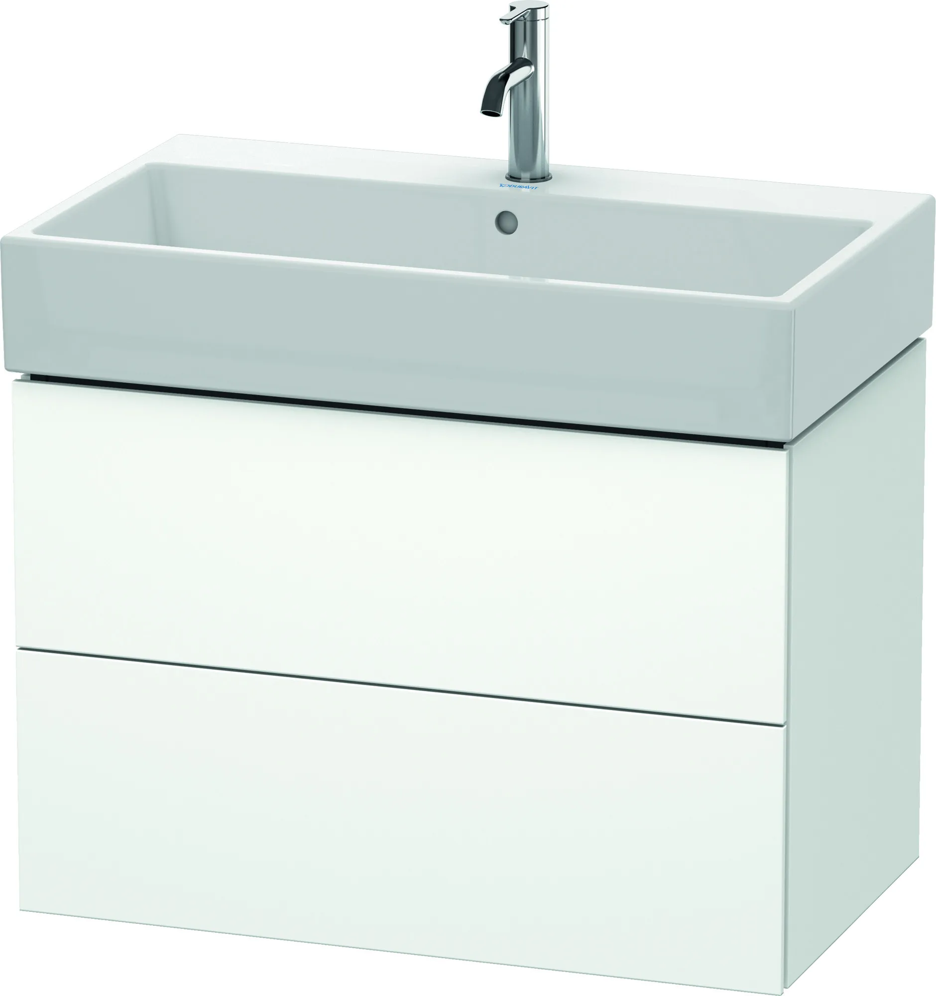 Duravit Waschtischunterschrank wandhängend „L-Cube“ 78,4 × 54,4 × 45,9 cm Weiß Matt