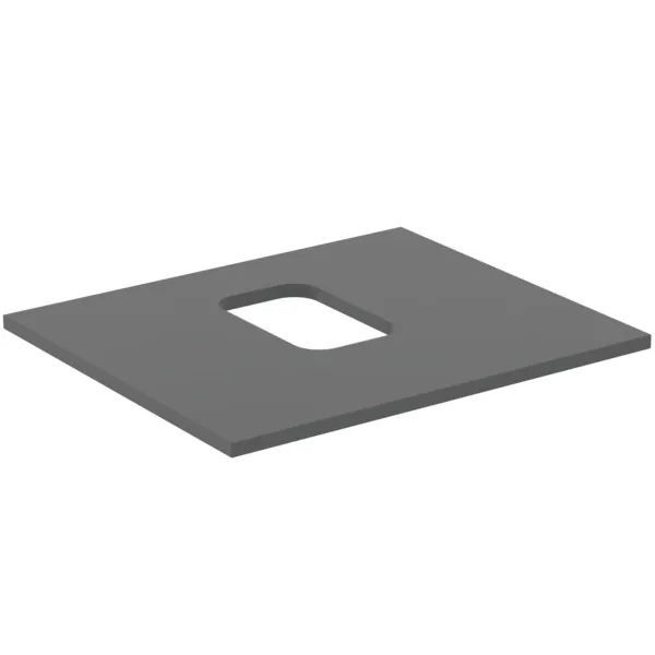 Waschtischplatte i.life B mittiger Ausschnitt für eine Schale 602x507x18mm Weiß matt Waschtischplatte i.life B mittiger Ausschnitt für eine Schale 602x507x18mm Weiß matt