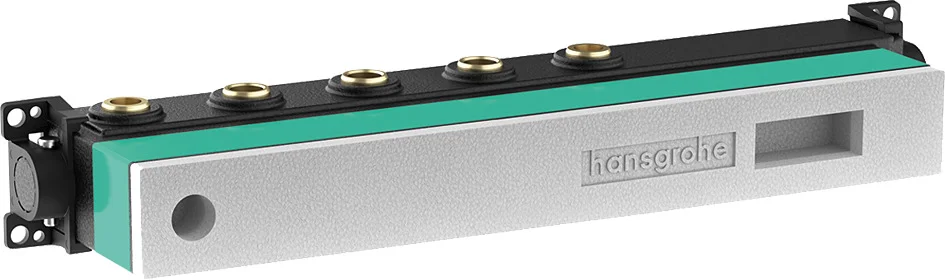 Hansgrohe RainSelect Grundkörper für 3 Verbraucher – schallentkoppelt, horizontal montierbar, DN15/DN20, Rp ¾, Einbautiefe 92–120 mm