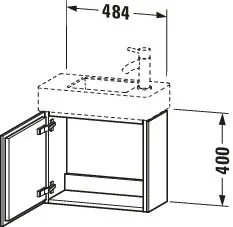 Duravit Waschtischunterschrank wandhängend „L-Cube“ 48 × 40 × 24 cm Duravit Waschtischunterschrank wandhängend „L-Cube“ 48 × 40 × 24 cm