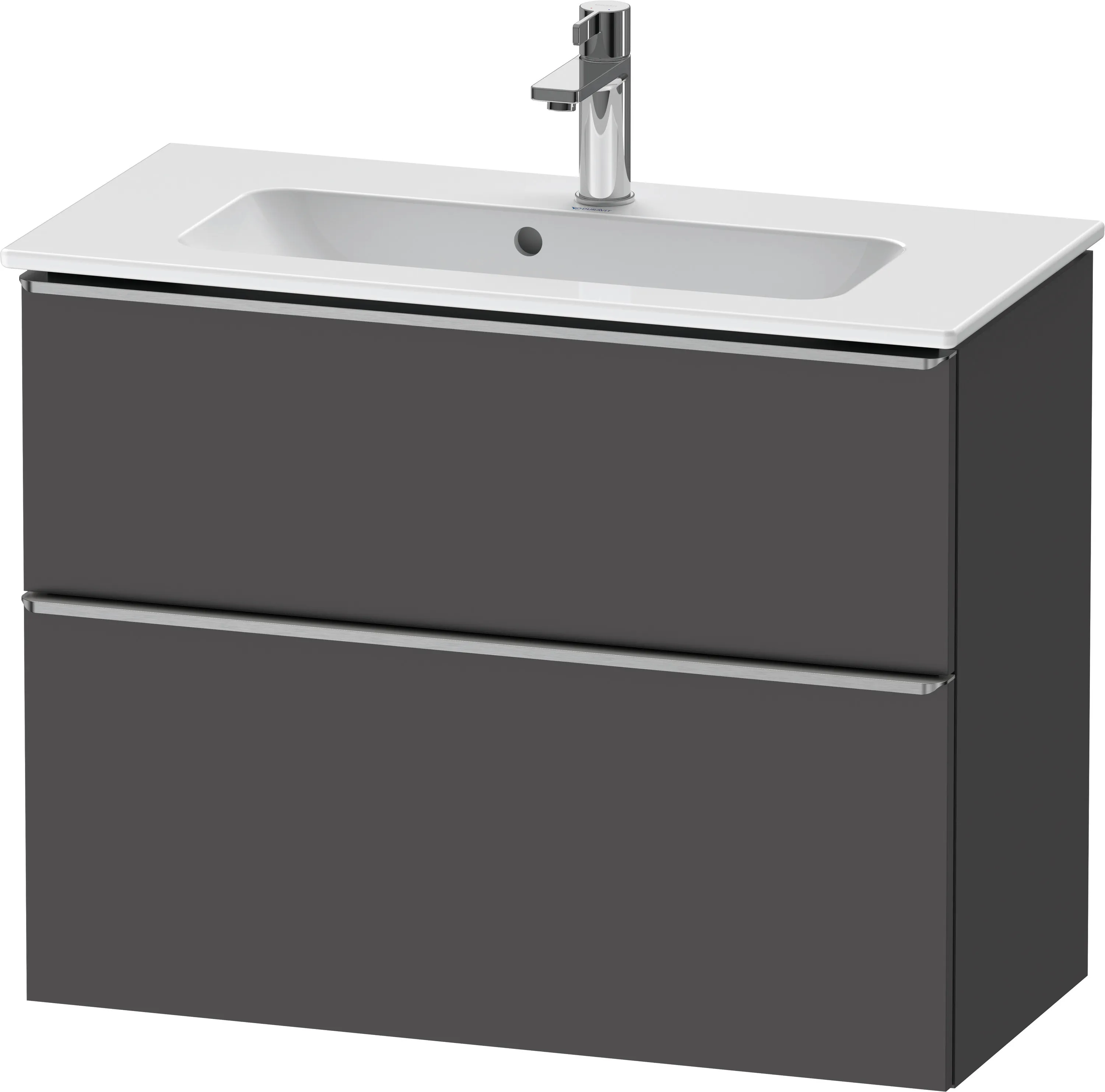 Duravit Waschtischunterschrank wandhängend „D-Neo“ 81 × 62,5 × 37,2 cm Graphit Matt