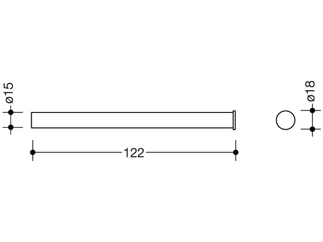 HEWI Reservetoilettenpapierhalter „System 162“ 1,8 × 12,2 × 1,8 cm