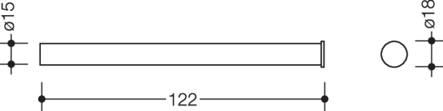 Reservepapierhalter des Systems 162, Edelstahl, PVD, Länge 122 mm, in Farbe CK (messing glänzend) Reservepapierhalter des Systems 162, Edelstahl, PVD, Länge 122 mm, in Farbe CK (messing glänzend)