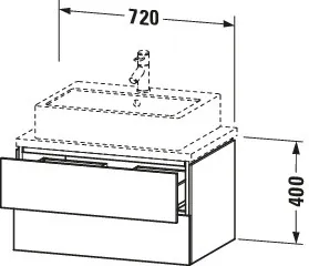 Duravit Waschtischunterschrank wandhängend „L-Cube“ 72 × 40 × 47,7 cm Duravit Waschtischunterschrank wandhängend „L-Cube“ 72 × 40 × 47,7 cm