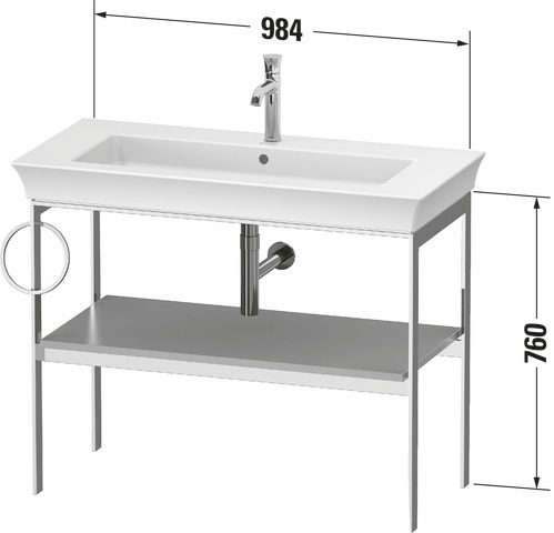 Duravit Konsole „White Tulip“ in Amerikanischer Nussbaum Duravit Konsole „White Tulip“ in Amerikanischer Nussbaum