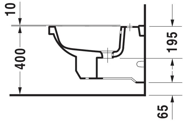 Duravit Wand-Bidet „1930“, Befestigung sichtbar 36 × 58,5 × 34,5 cm