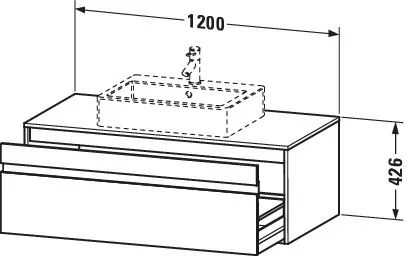 Duravit Waschtischunterschrank wandhängend „Ketho“ 120 × 42,6 × 55 cm Graphit Matt Duravit Waschtischunterschrank wandhängend „Ketho“ 120 × 42,6 × 55 cm Graphit Matt