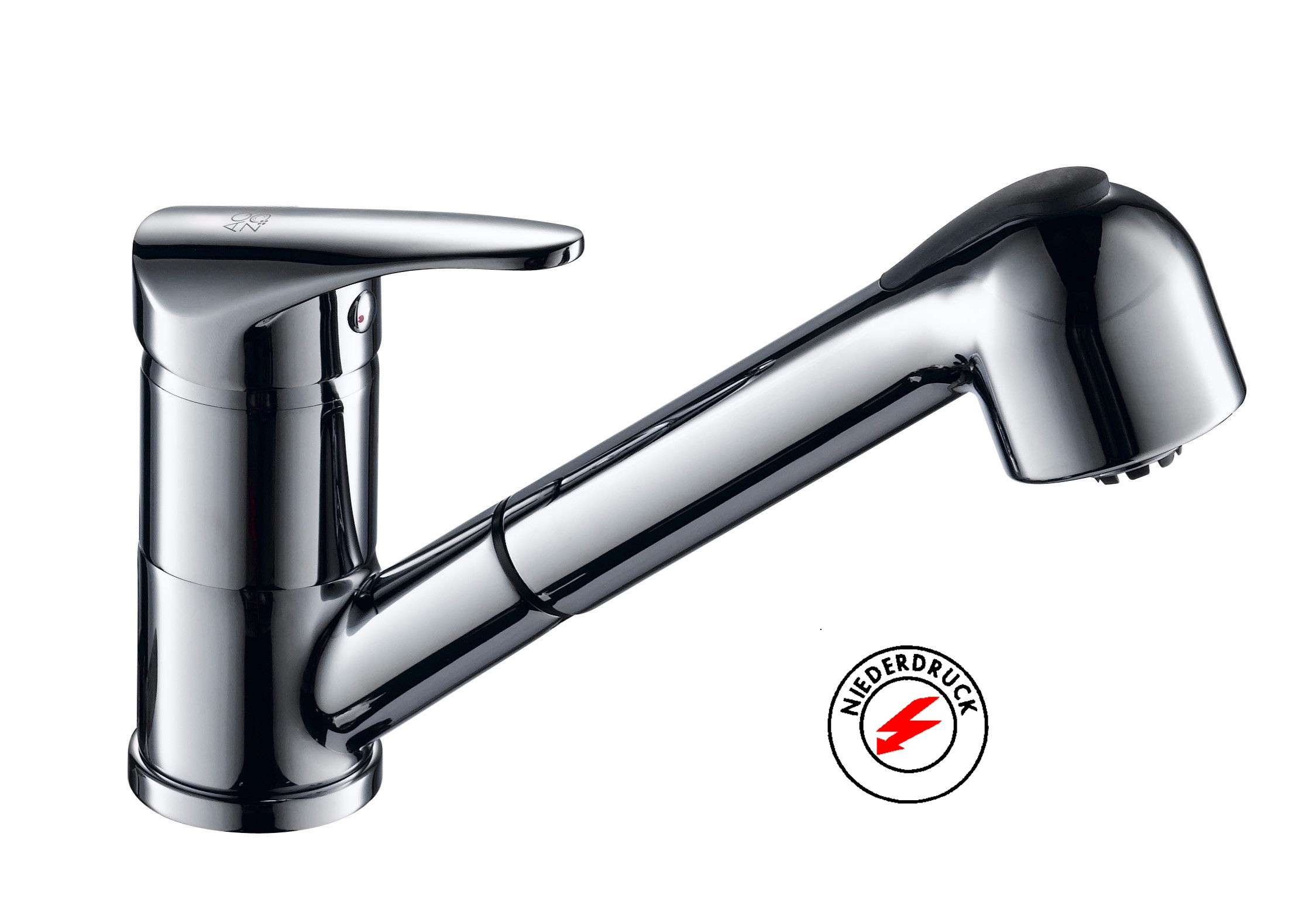 Spültisch-Einhandbatterie AqvaBasic II - für offene Heißwasserbereiter - herausziehbare Geschirrbrause - schwenkbarer Auslauf - Kartusche mit keramischen Dichtscheiben - Heißwassersperre - Wassermengendurchflussregulierung - flexible Druckschläuche Spültisch-Einhandbatterie AqvaBasic II - für offene Heißwasserbereiter - herausziehbare Geschirrbrause - schwenkbarer Auslauf - Kartusche mit keramischen Dichtscheiben - Heißwassersperre - Wassermengendurchflussregulierung - flexible Druckschläuche