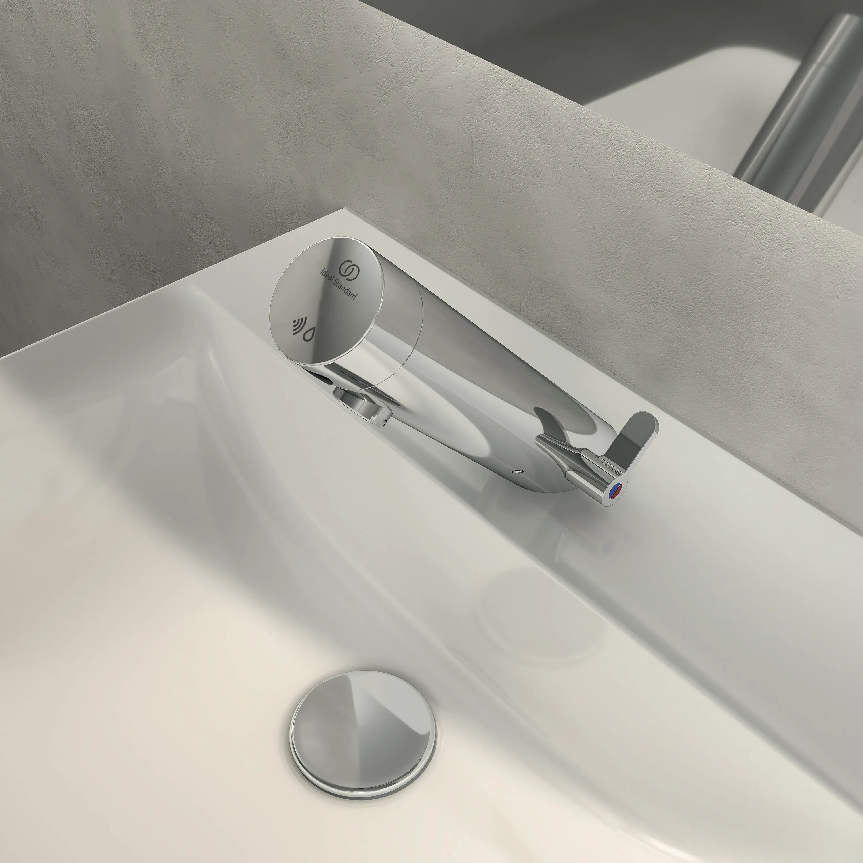 Ideal Standard Sensor-Waschtischarmatur Sensorflow mit Mischung, Ausladung 120mm, Chrom Ideal Standard Sensor-Waschtischarmatur Sensorflow mit Mischung, Ausladung 120mm, Chrom