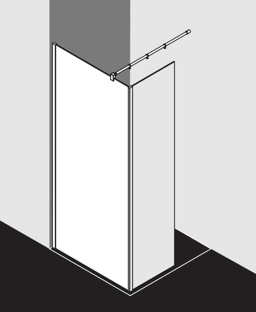 Kermi Duschdesign Walk-In-Duschkabine „WALK-IN XB“ Glas Klar, Profile Silber Mattglanz, BV: 780 - 800 mm WE: 785 - 805 mm H: 2000 mm
