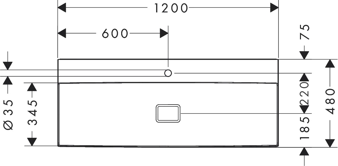Hansgrohe Aufsatzwaschtisch Xevolos E, weiß, 1200x480 mm, geschliffen, SmartClean, ohne Überlauf