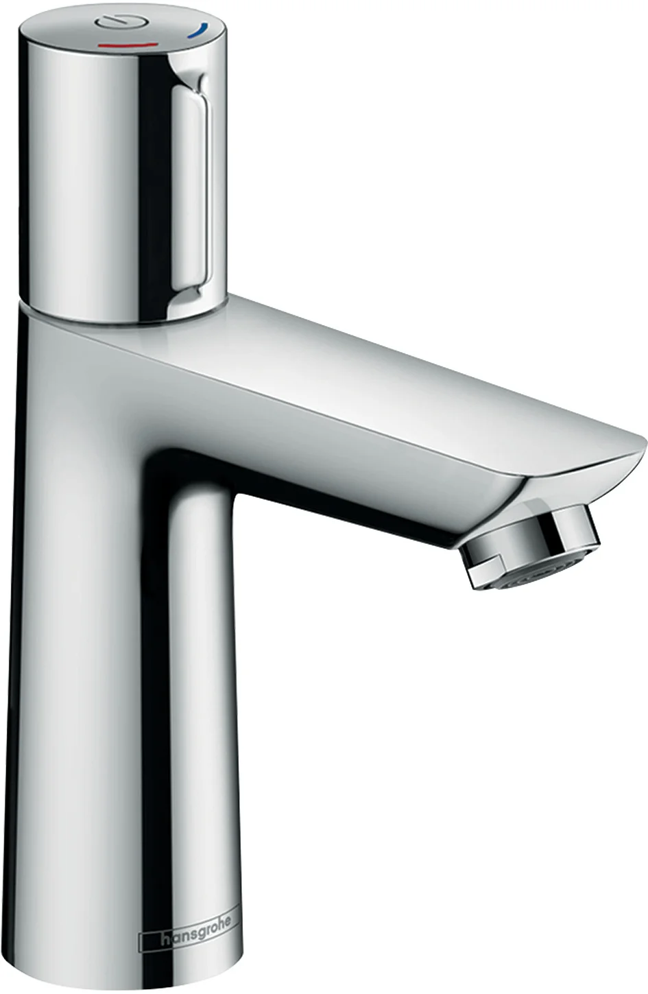 Hansgrohe Talis Select E Waschtischmischer 110, Chrom, Ausladung 112 mm, Auslaufhöhe 104 mm, Zylindergriff, Normalstrahl, max. Durchflussmenge 5 l/min