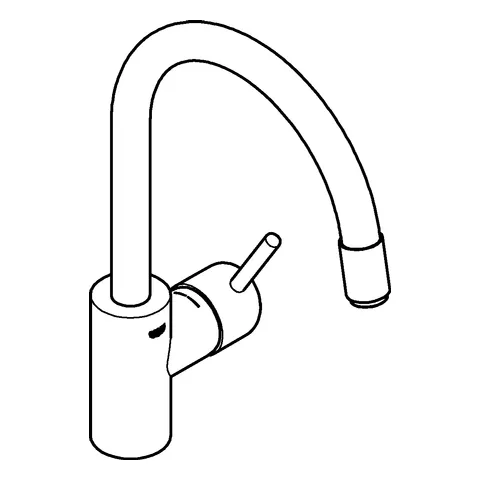 Einhand-Spültischbatterie Concetto 32663_3, hoher Auslauf, Einlochmontage, herausziehbare Laminarbrause, getrennte innenliegende Wasserwege – kein Kontakt mit Blei oder Nickel, eigensicher, chrom Einhand-Spültischbatterie Concetto 32663_3, hoher Auslauf, Einlochmontage, herausziehbare Laminarbrause, getrennte innenliegende Wasserwege – kein Kontakt mit Blei oder Nickel, eigensicher, chrom