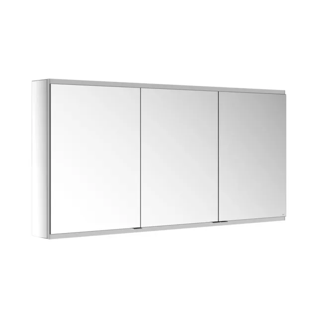 KEUCO Wandvorbau Spiegelschrank 3-türig „Royal Modular 2.0“ in Silber (eloxiert), Aufputz, ohne Beleuchtung 1500 × 700 × 160 mm