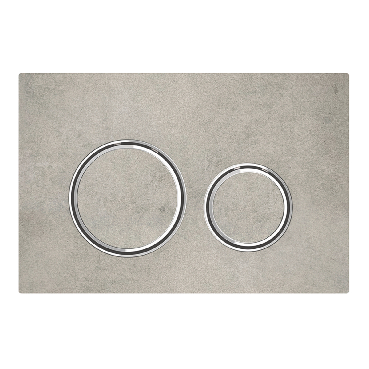 Sigma21 Betätigungsplatte für 2-Mengen-Spülung, Metallfarbe verchromt: verchromt, Betonoptik Sigma21 Betätigungsplatte für 2-Mengen-Spülung, Metallfarbe verchromt: verchromt, Betonoptik