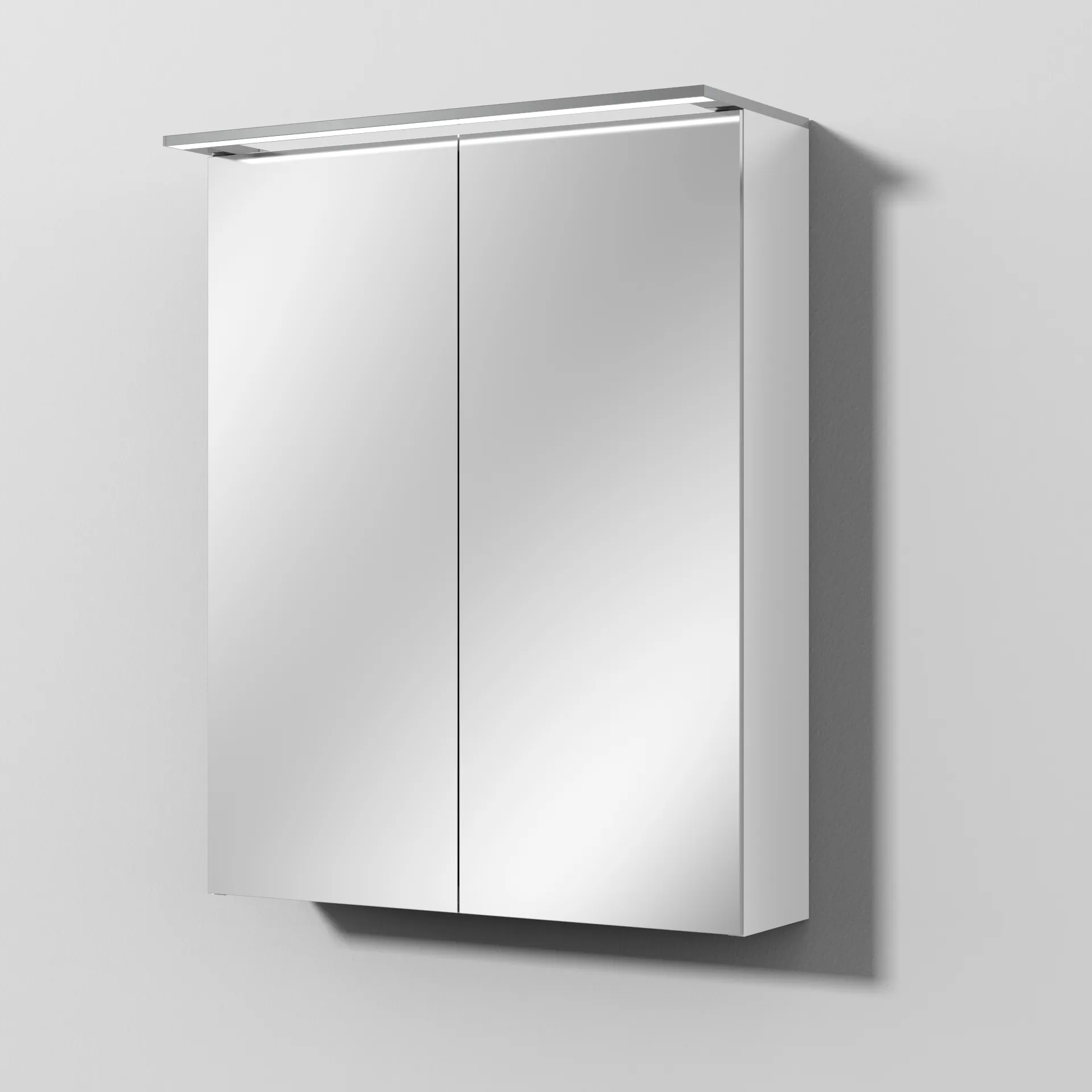 Sanipa Spiegelschrank „Malte“ 60 × 75 × 14,9 cm in Weiß (glanz)