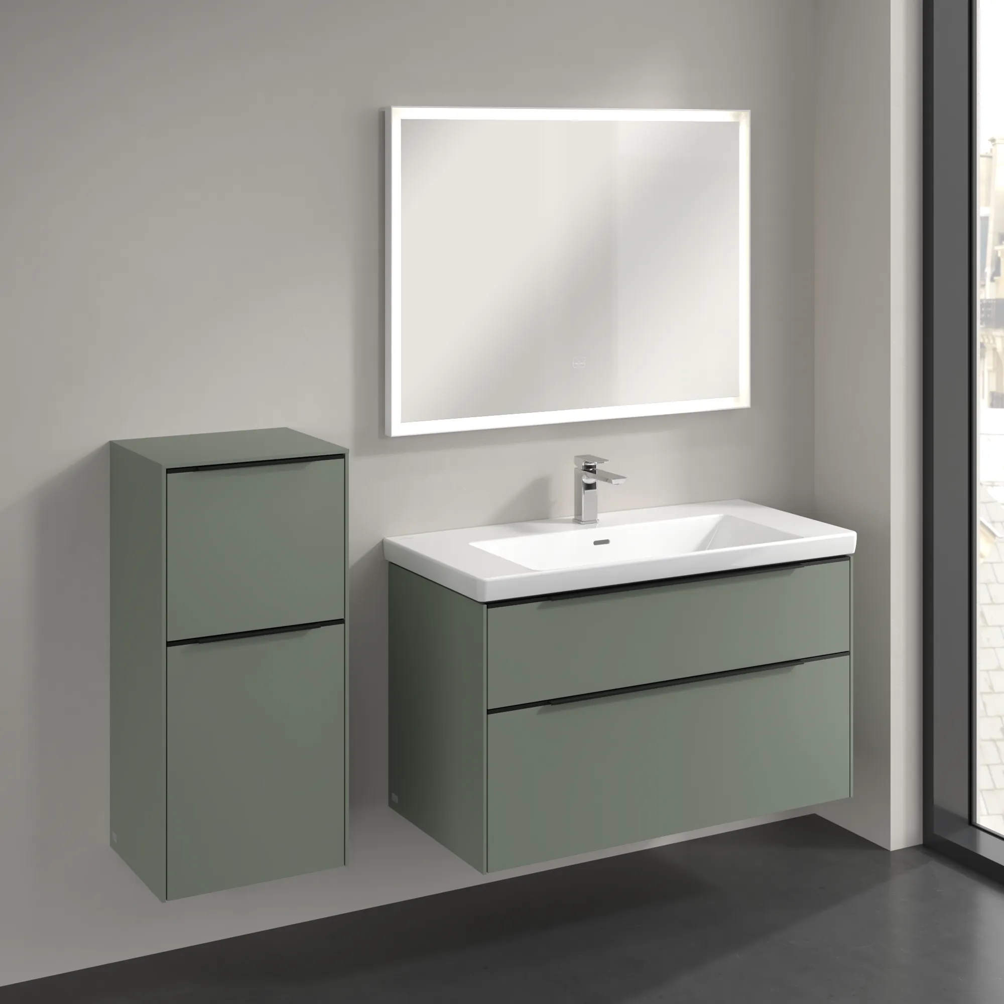 Villeroy & Boch Seitenschrank „Subway 3.0“ 40 × 86 × 36,2 × 36,2 cm 1 Auszug, 1 Tür, Anschlag (Scharnier) links, 1 Tür, Anschlag links Villeroy & Boch Seitenschrank „Subway 3.0“ 40 × 86 × 36,2 × 36,2 cm 1 Auszug, 1 Tür, Anschlag (Scharnier) links, 1 Tür, Anschlag links