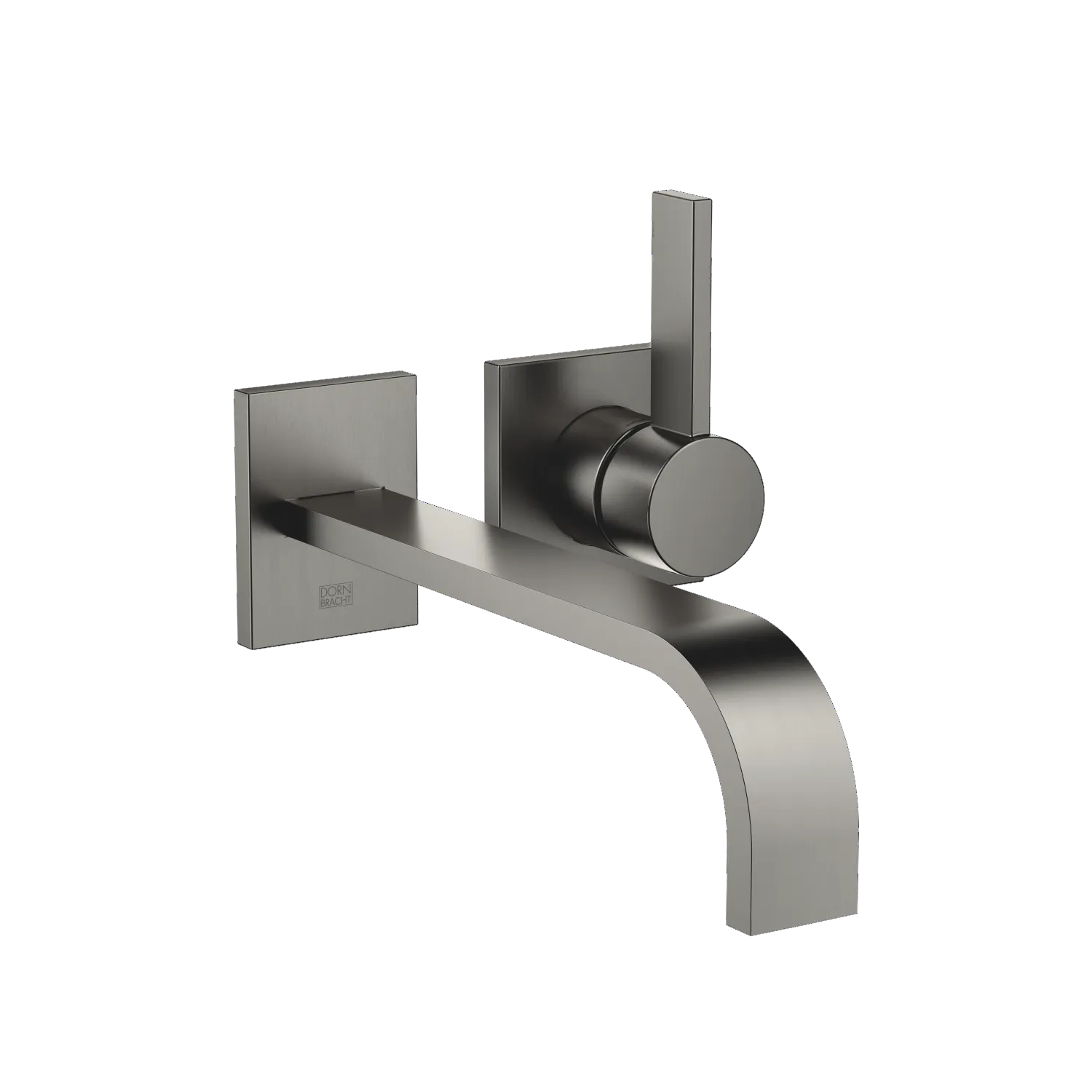 Dornbracht MEM Waschtisch-Wand-Einhandbatterie ohne Ablaufgarnitur Dark Platinum gebürstet, Ausladung 247 mm