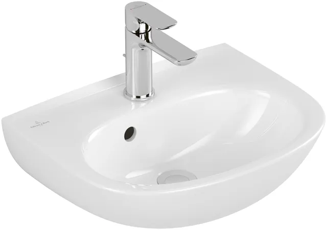 Villeroy & Boch Handwaschbecken „O.novo“ 450 × 360 × 160 mm, für Becken mittig, Hahnlochposition mittig in Weiß Alpin Villeroy & Boch Handwaschbecken „O.novo“ 450 × 360 × 160 mm, für Becken mittig, Hahnlochposition mittig in Weiß Alpin