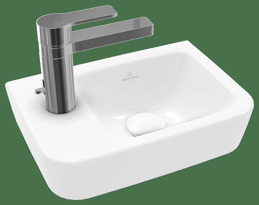 Villeroy & Boch Handwaschbecken Compact O.novo 434237 Eckig 360x250mm Weiß Alpin