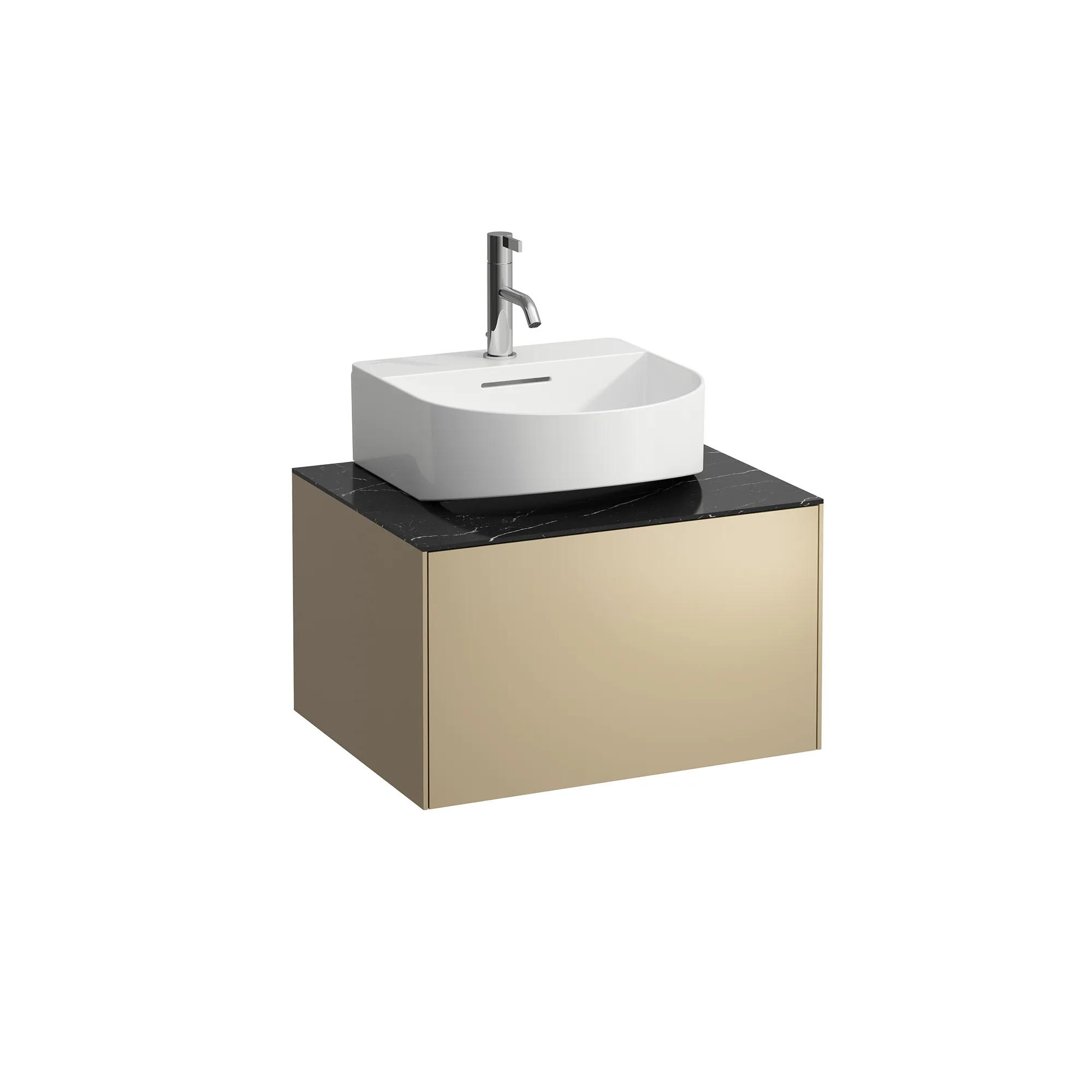 Laufen Waschtischunterbau „SONAR“ 577 × 341 × 457 mm Gold, mittig Laufen Waschtischunterbau „SONAR“ 577 × 341 × 457 mm Gold, mittig