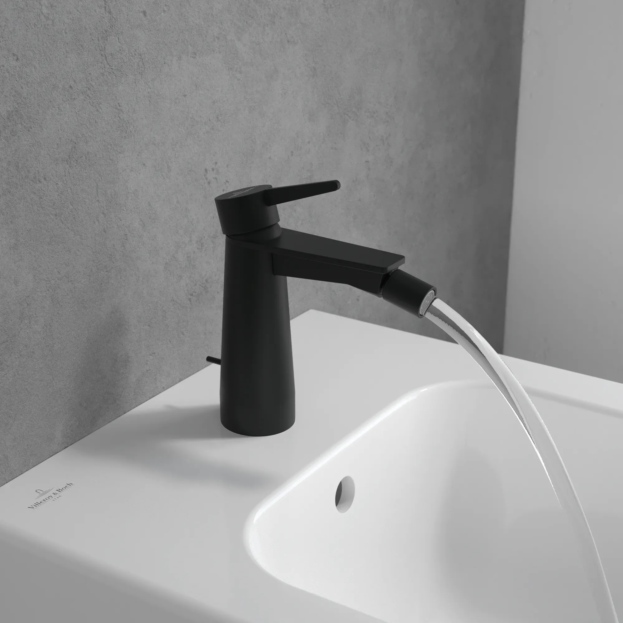Villeroy & Boch Conum Einhebel-Bidetarmatur, 49x147x154mm, Matt Black