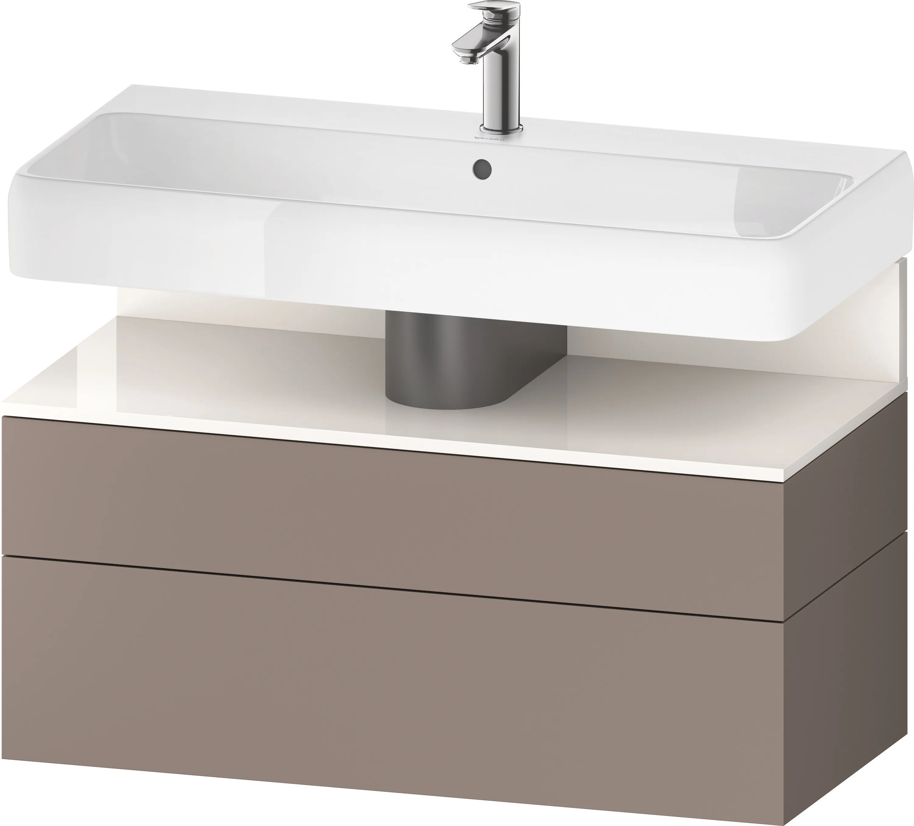 Duravit Waschtischunterschrank wandhängend „Qatego“ 99 × 59 × 47 cm, mit Beleuchtung